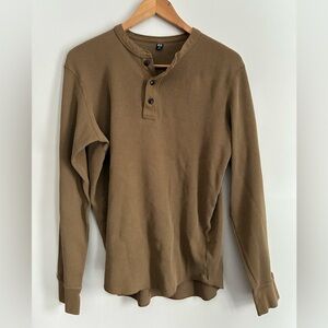 Men's Brown Waffle Shirt